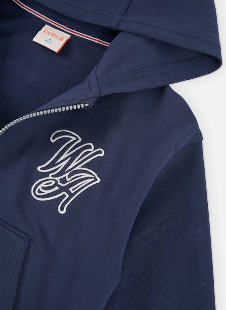 Sweat-shirt garçon à capuche Bleu 4 - vertbaudet enfant 
