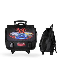 -Cartable à roulettes 2 compartiments Fast & Furious - 38 cm