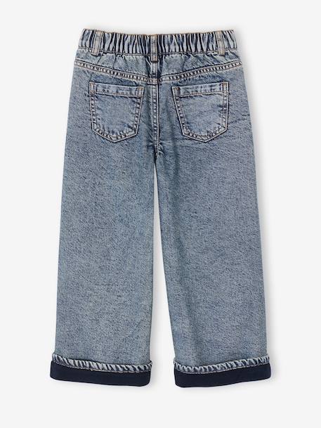 Jean large fille bleu moyen 4 - vertbaudet enfant 