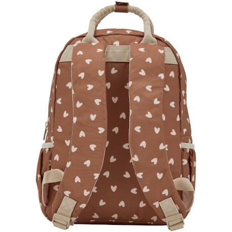 Sac à dos cœurs beige Marron, beige 3 - vertbaudet enfant 