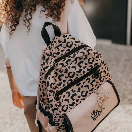 Sac à dos enfant noé écume (38,5 x 31 cm) Beige rosé, noir+Marron, beige 2 - vertbaudet enfant 