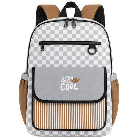 Sac à dos enfant noé écume (38,5 x 31 cm) Beige rosé, noir+Bleu gris, blanc 7 - vertbaudet enfant 