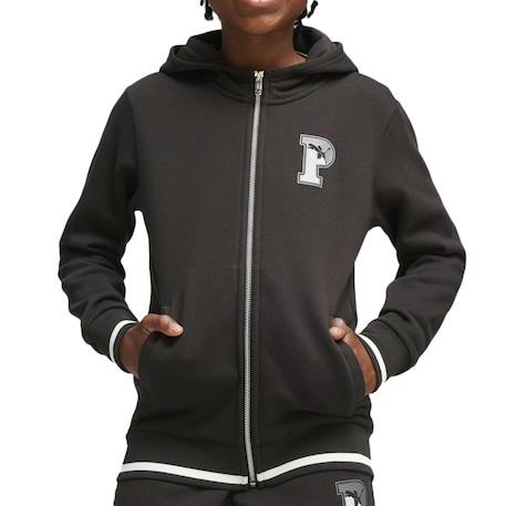 Sweat zippé à capuche garçon squad full Noir 1 - vertbaudet enfant 