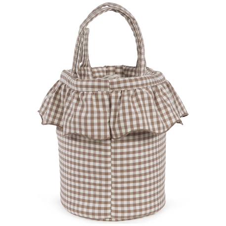 Sac pour poussette praliné vichy matcha Marron+Vert 4 - vertbaudet enfant 
