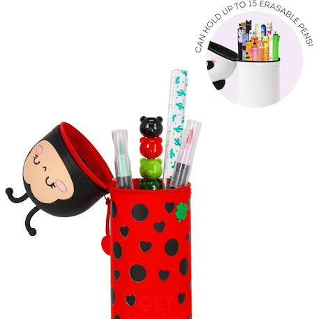 Trousse 2 en 1 en silicone ladybug get lucky Rouge 4 - vertbaudet enfant 
