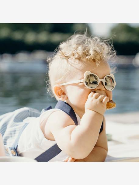 Lunettes de soleil Ourson 1-2 ans Ki ET LA BEIGE MOYEN UNI+BLEU CLAIR UNI AVEC DECOR 4 - vertbaudet enfant 