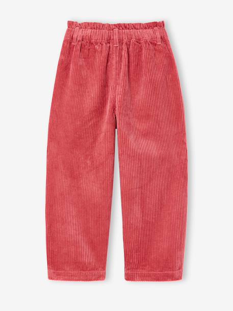 Pantalon velours ballon fille vieux rose 2 - vertbaudet enfant 