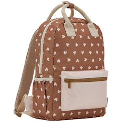 -Sac à dos cœurs beige