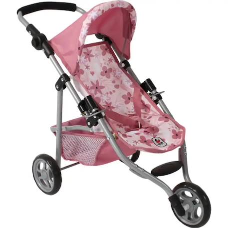 Poussette de poupée jogging lola fleur rose pâle Rose 1 - vertbaudet enfant 
