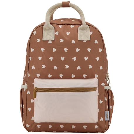 Sac à dos cœurs beige Marron, beige 2 - vertbaudet enfant 