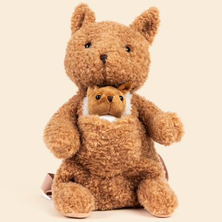 Sac à dos kangourou Marron, blanc 4 - vertbaudet enfant 