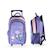 Sac à dos à roulettes 2 compartiments Lili Lou Petits Chats - 32 cm Violet 1 - vertbaudet enfant 
