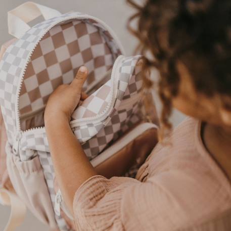 Sac à dos bébé milo caramel (29 x 22 cm) Beige, blanc+Bleu gris, blanc 12 - vertbaudet enfant 
