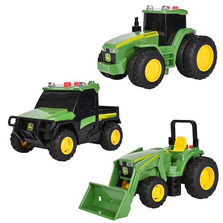 Mini tracteur sons et lumières pack de 3 Vert 1 - vertbaudet enfant 
