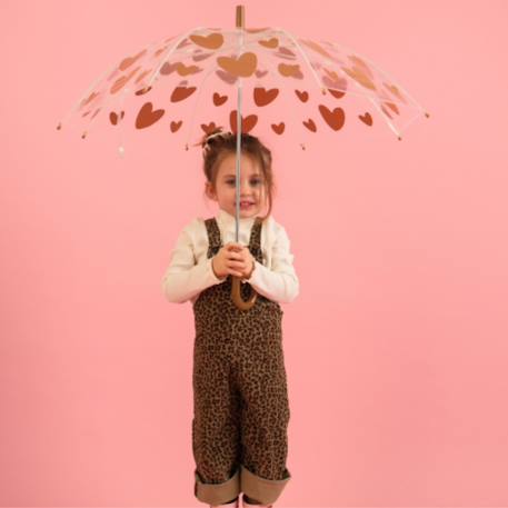 Parapluie cœurs rouges Transparent, marron+Transparent, rouge 3 - vertbaudet enfant 