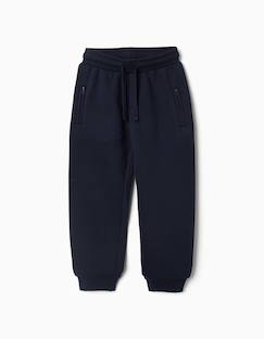 -Pantalon de jogging en coton peigné avec cordon de serrage et poches