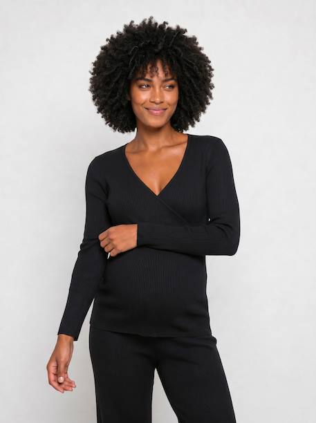 Ensemble grossesse et allaitement noir 5 - vertbaudet enfant 