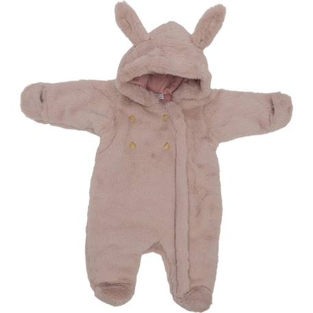 Combinaison pilote angora pétale (0-3 mois) Beige+Rose 3 - vertbaudet enfant 