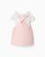 Body en coton et robe chasuble en sergé Rose 2 - vertbaudet enfant 