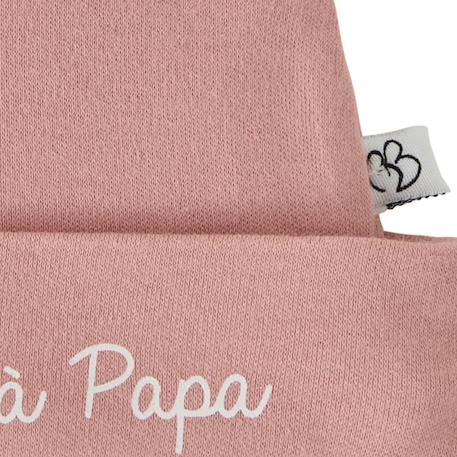 Bonnet de naissance doublé pur coton mon cœur est à maman pierre bleue Camel+Pierre bleue+Rose thé 7 - vertbaudet enfant 