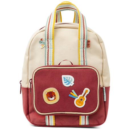 Sac à dos beige ambre Rouge, beige, jaune 4 - vertbaudet enfant 