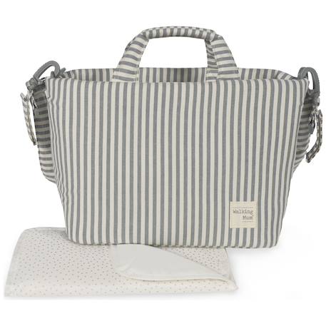 Sac à langer praliné rayures moka Vert 1 - vertbaudet enfant 