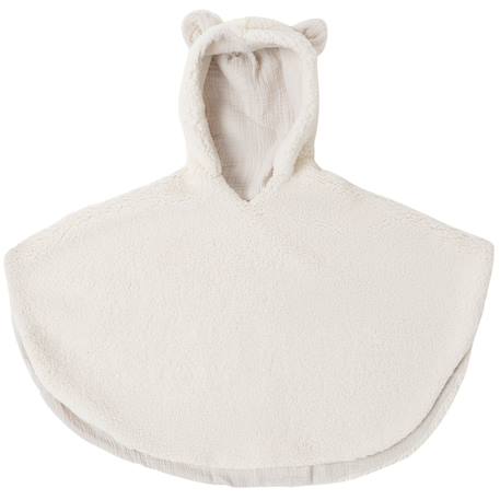 Poncho polaire teddy mouton Ecru 1 - vertbaudet enfant 
