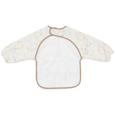 Bavoir à manches imperméable elephant tales Ecru, marron, bleu 2 - vertbaudet enfant 