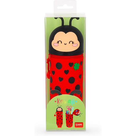 Trousse 2 en 1 en silicone ladybug get lucky Rouge 5 - vertbaudet enfant 