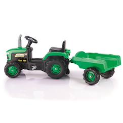 Jouet-Jeux de plein air-Sports de glisse et à roues-Véhicules enfant-Tracteur à pédales avec remorque