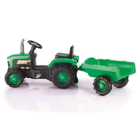 Tracteur à pédales avec remorque Vert 1 - vertbaudet enfant 