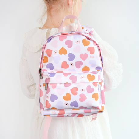Sac à dos bébé cœurs Rose, orange, violet 4 - vertbaudet enfant 