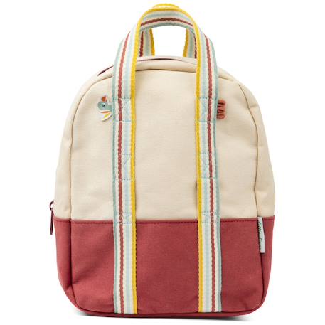 Sac à dos beige ambre Rouge, beige, jaune 2 - vertbaudet enfant 