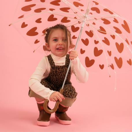 Parapluie cœurs rouges Transparent, marron+Transparent, rouge 2 - vertbaudet enfant 