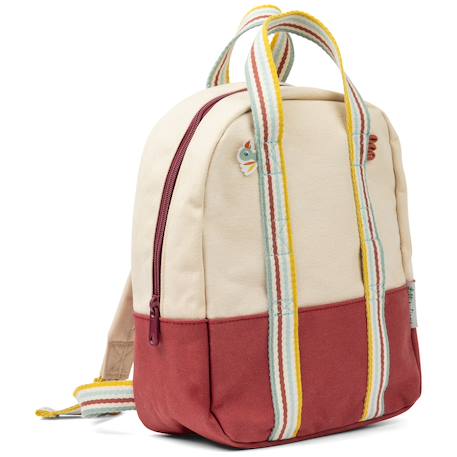 Sac à dos beige ambre Rouge, beige, jaune 1 - vertbaudet enfant 