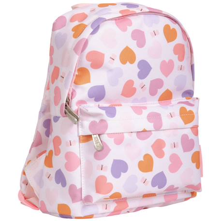 Sac à dos bébé cœurs Rose, orange, violet 1 - vertbaudet enfant 