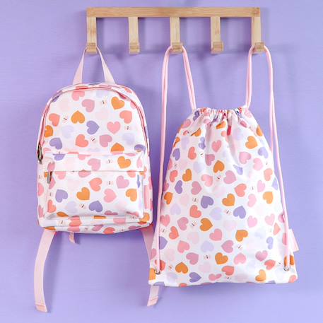 Sac à dos bébé cœurs Rose, orange, violet 5 - vertbaudet enfant 