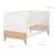 Lit Bébé Évolutif 'Theo' 70 x 140 cm – Hauteur Réglable – Convertible – Blanc / Chêne Blanc - Chêne 6 - vertbaudet enfant 