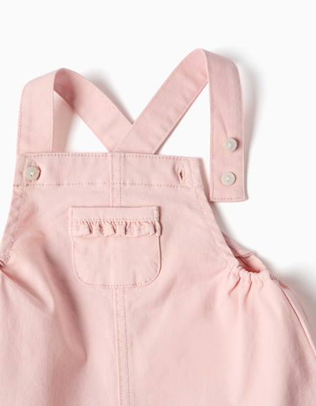 Body en coton et robe chasuble en sergé Rose 4 - vertbaudet enfant 