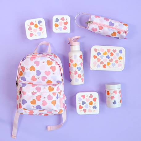 Sac à dos bébé cœurs Rose, orange, violet 6 - vertbaudet enfant 