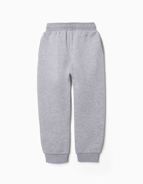 Pantalon de jogging ajusté en molleton avec cordon de serrage Bleu foncé+Gris+Noir 5 - vertbaudet enfant 