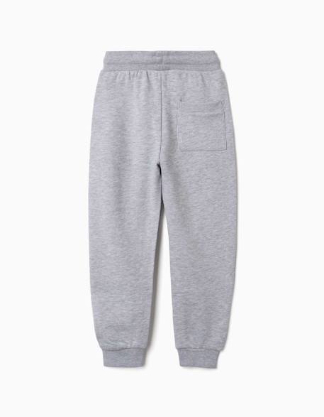 Pantalon de jogging en coton peigné avec cordon de serrage et poches Bleu foncé+Gris clair+Noir 5 - vertbaudet enfant 