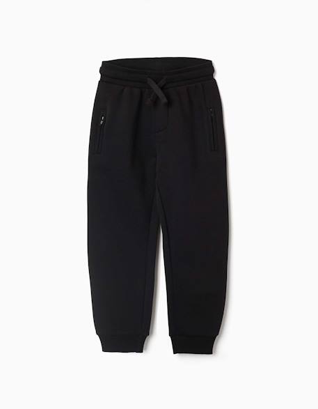 Garçon-Pantalon de jogging en coton peigné avec cordon de serrage et poches