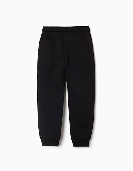Pantalon de jogging en coton peigné avec cordon de serrage et poches Bleu foncé+Gris clair+Noir 8 - vertbaudet enfant 