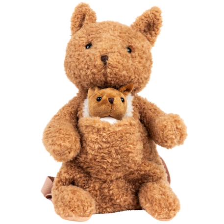 Sac à dos kangourou Marron, blanc 1 - vertbaudet enfant 