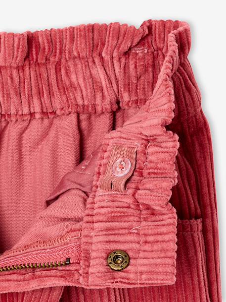 Pantalon velours ballon fille vieux rose 3 - vertbaudet enfant 