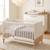 Lit Bébé Évolutif 'Theo' 70 x 140 cm – Hauteur Réglable – Convertible – Blanc / Chêne Blanc - Chêne 2 - vertbaudet enfant 