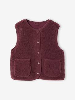 Gilet fille sans manches en sherpa   - vertbaudet enfant