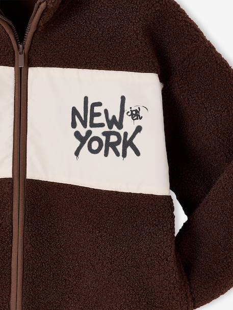Sweat zippé garçon noisette 3 - vertbaudet enfant 