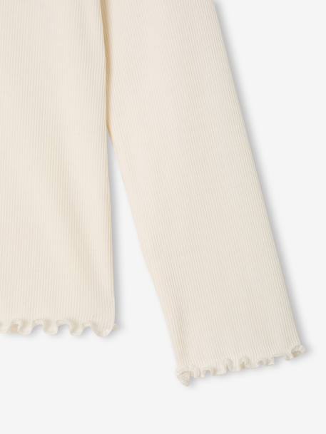 Sous-pull fille col cheminée écru+vieux rose 5 - vertbaudet enfant 